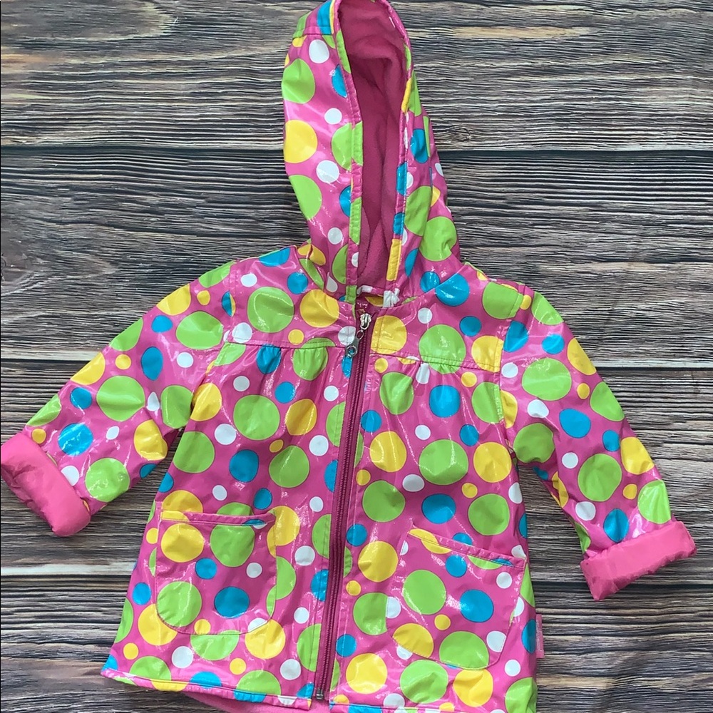 Weatherproof Toddler Girls Pink Rain Jacket SZ 4
